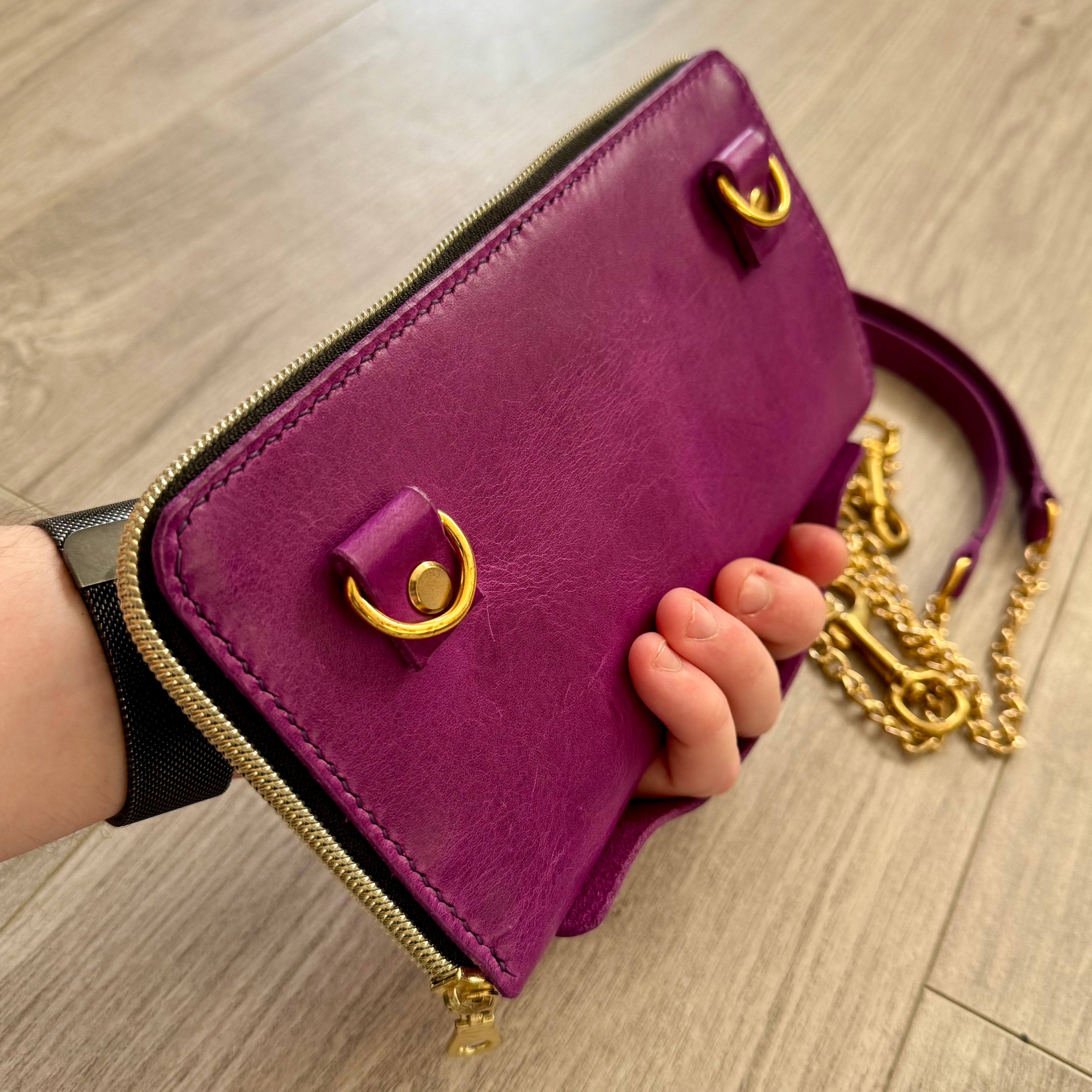The Violet Strand - crossbody clutch