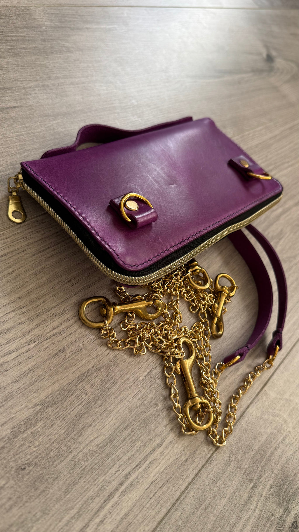 The Violet Strand - crossbody clutch