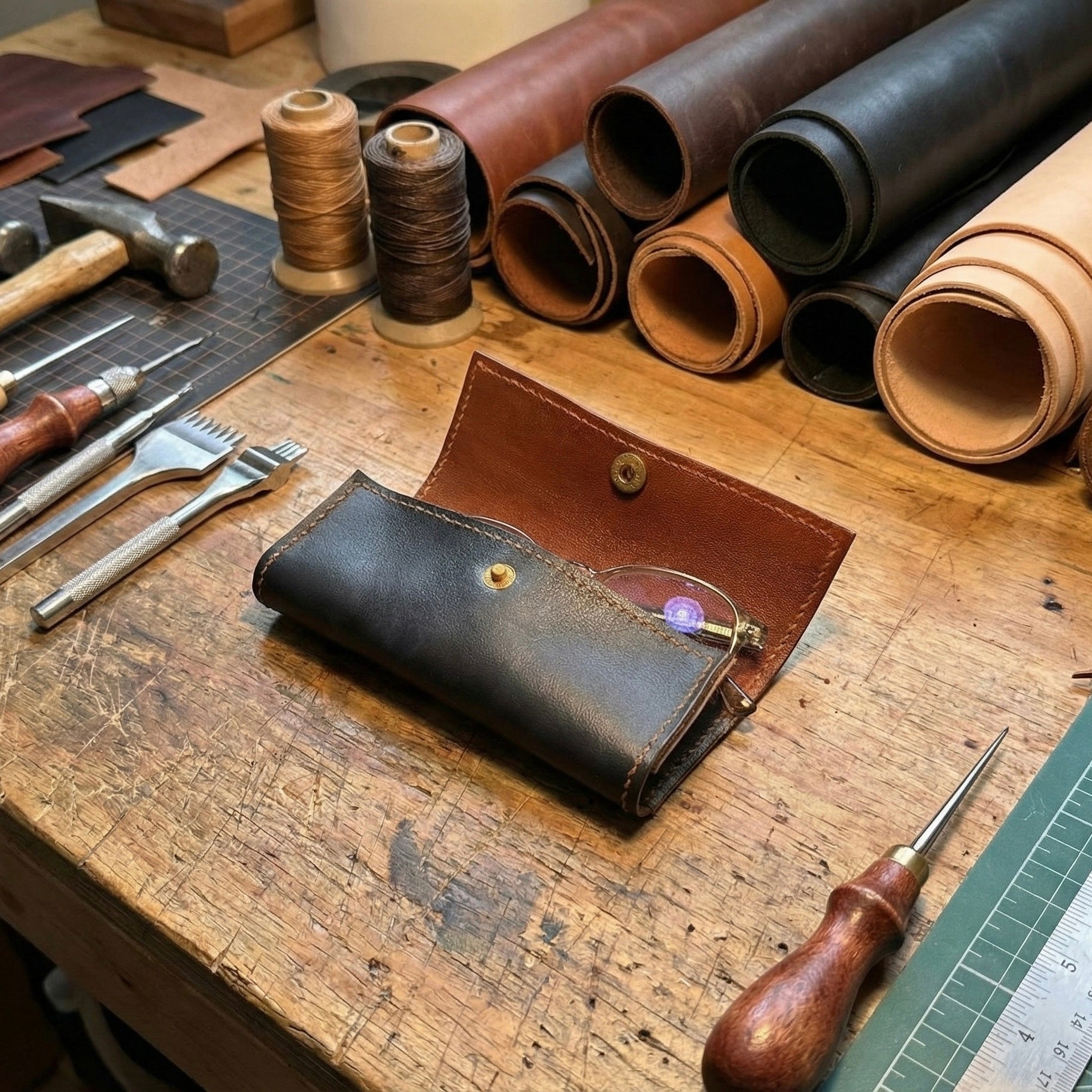 The Coalhide sleeve - glasses case