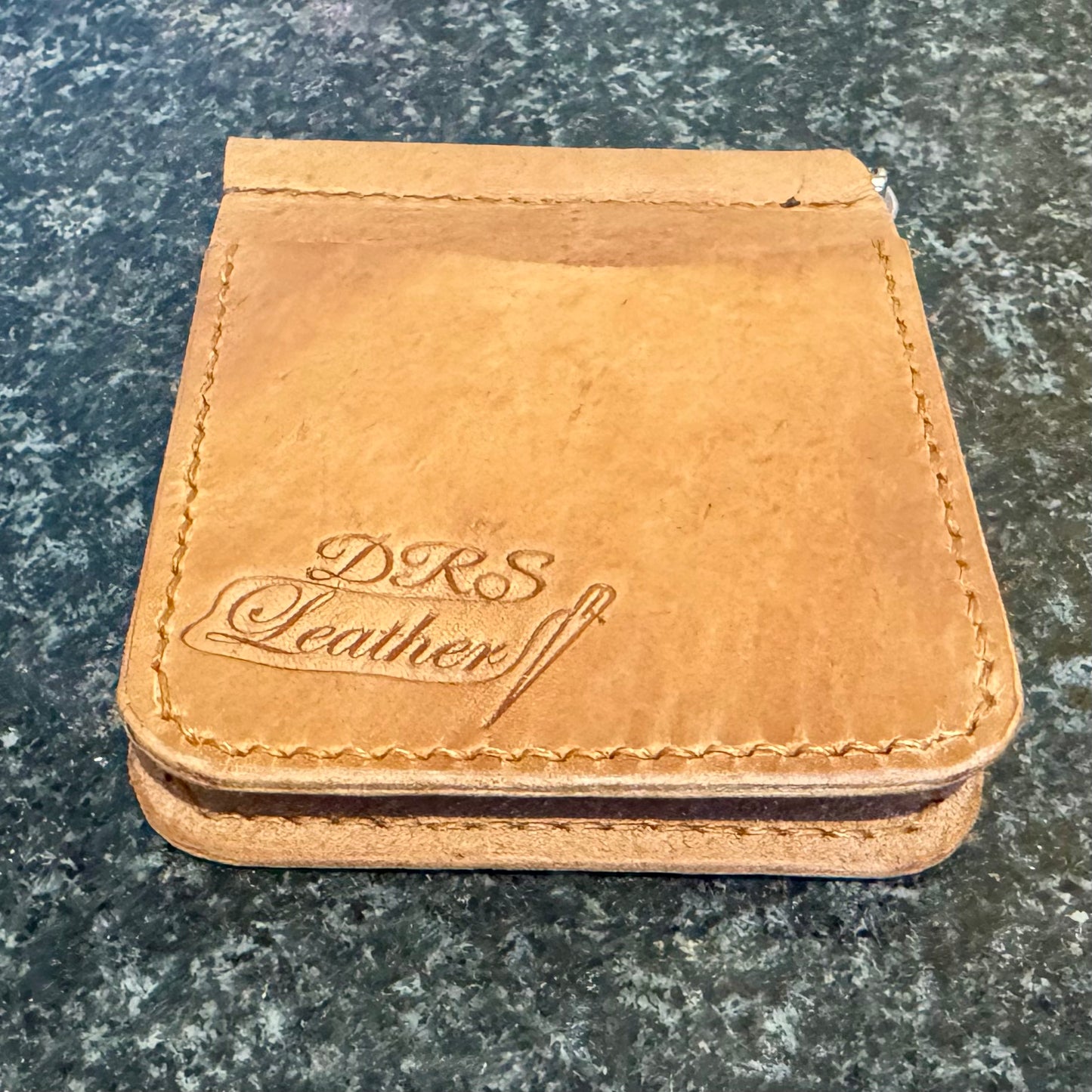 Leather money clip wallet