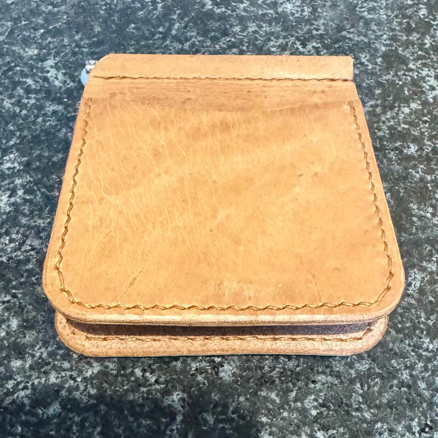 Leather money clip wallet