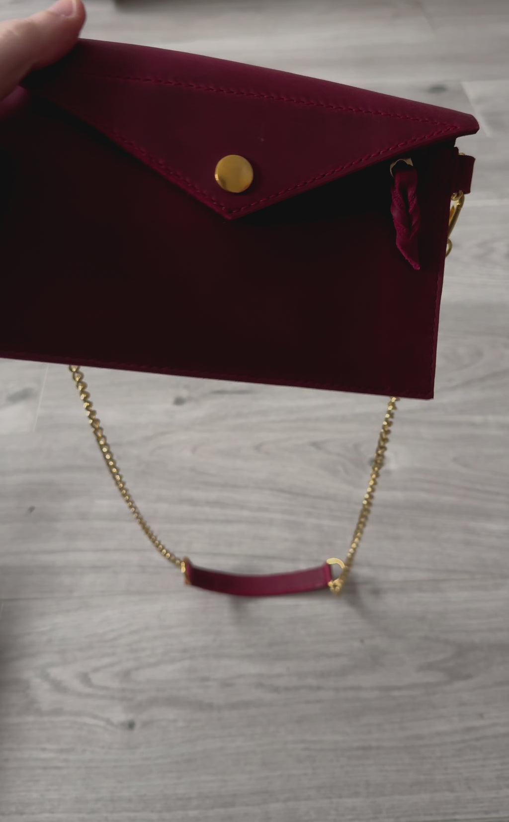 The Crimson Ember - Envelope crossbody Clutch